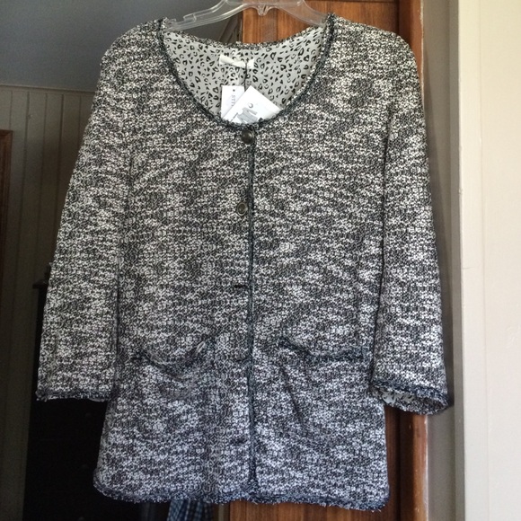 Stitch Fix 3/4 sleeve tweed sweater jacket - NWT!