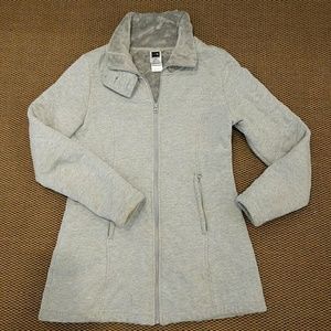 Gray North Face jacket