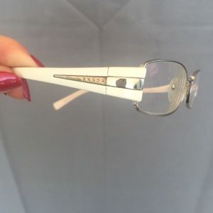 Prada prescription glasses / white and silver