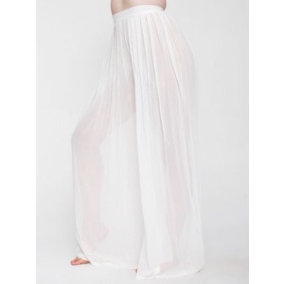American Apparel Chiffon High Waist Pants