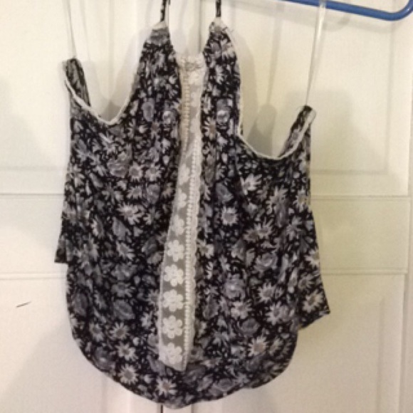 Flower halter crop top