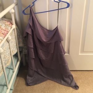 EUC BCBG One Strapped, Purple-Gray Dress
