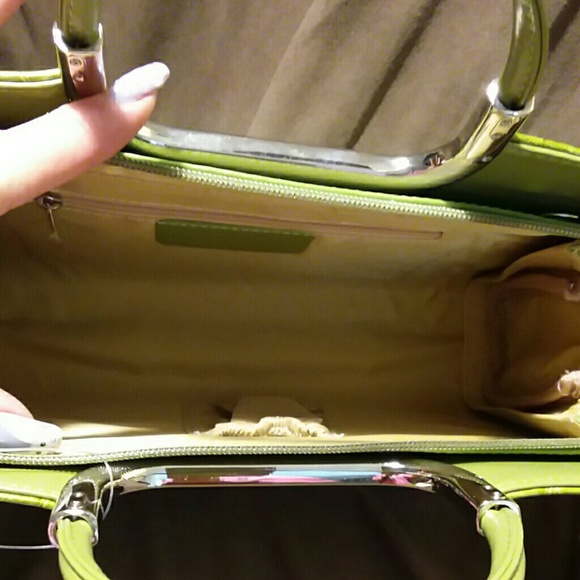 Green snakeskin handbag - Picture 5 of 7