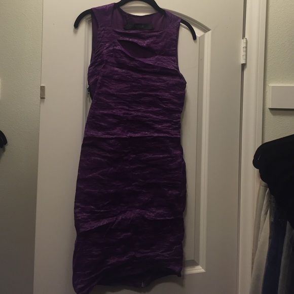 Yigal Azrouel purple cut out dress - Picture 2 of 4