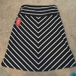 Black and White Midi Skirt