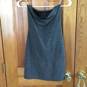 Sparkly body con tube top dress