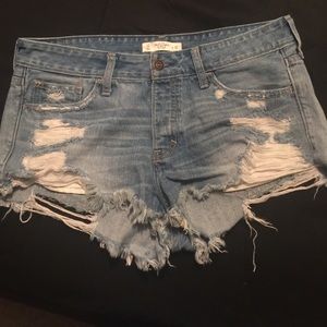 Abercrombie and Fitch destroyed denim shorts