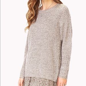 Heather Grey Side-Zip Sweater