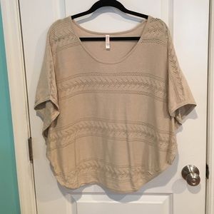 Cream knit poncho