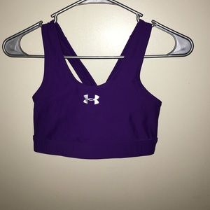 PURPLE UNDER ARMOUR SPORTS BRA