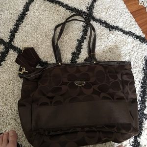 Chocolate coach bag medium sized gently used