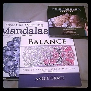 Adult coloring book bundle and movie with gift