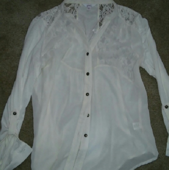 Lacy button down shirt