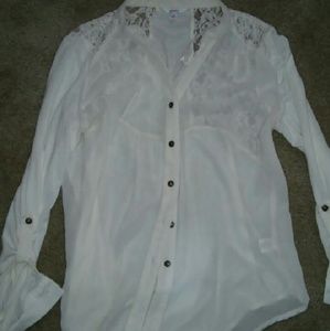 Lacy button down shirt