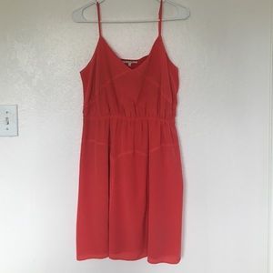 Madewell Broadway & Broome coral silk dress