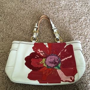 Coach limited edition poppy flower handbag