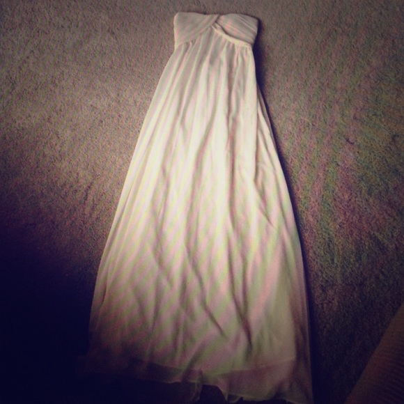 long cream dress maxi