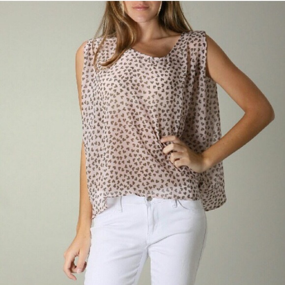 Pink Flower Heart Top