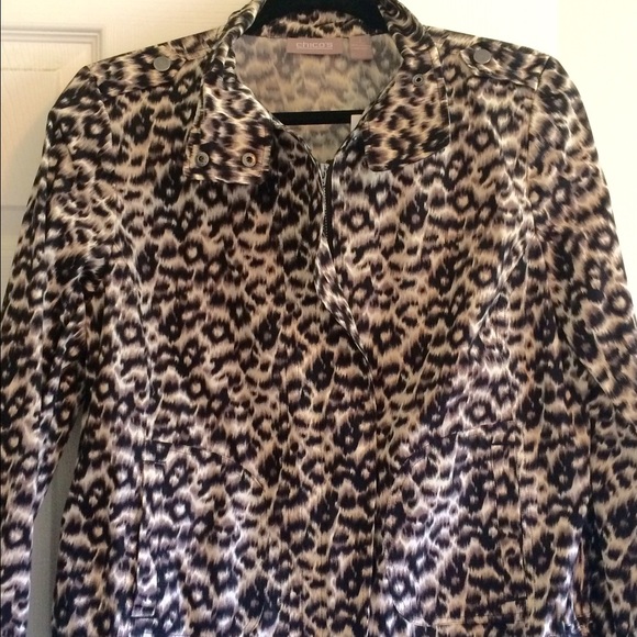 Chicos animal print bomber jacket.  Size 1