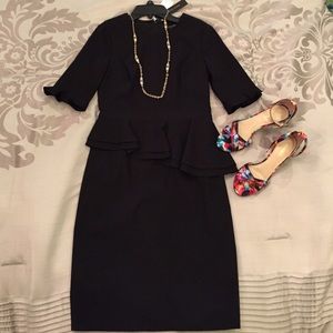 Designer peplum dress by Cynthia Steffe. Size 2