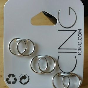Icing hoop earrings