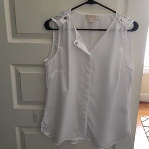 Michael Kors sheer white blouse