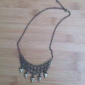 A gold necklace