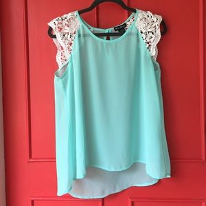 Mint green Miss Chievous blouse! Size Large!