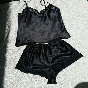 Silky w/ lace sleepwear