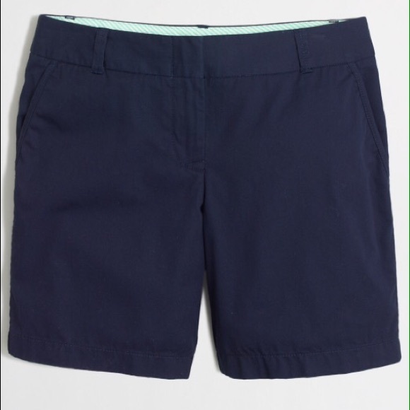 Navy JCrew Factory 7" Chino Shorts, size 4