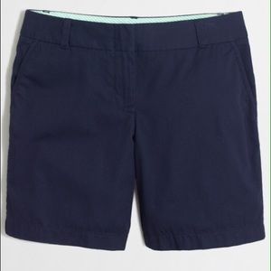 Navy JCrew Factory 7" Chino Shorts, size 4