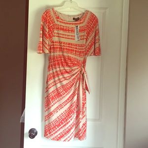 Tahari faux wrap dress
