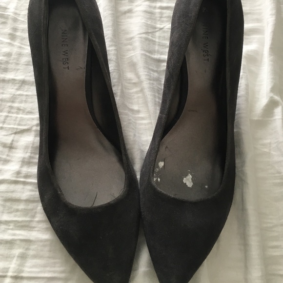 Dark gray Nine West wedge heels