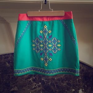 Aztec print mini skirt