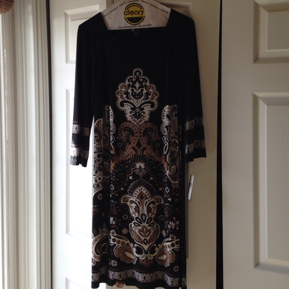 AB STUDIO black tribal dress