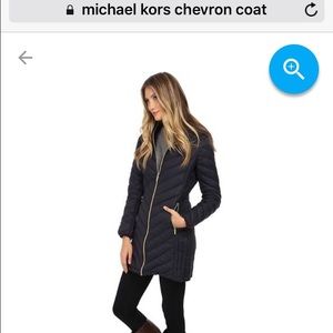 Michael Kors Dark Navy packable down NWT
