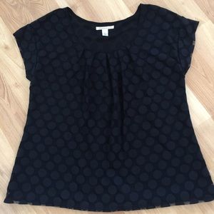 Black polka dot Kenneth Cole blouse
