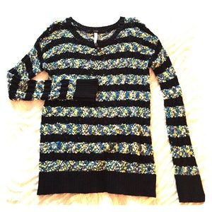 Kensie striped open knit sweater
