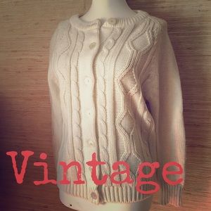 Vintage Cabled Cardigan Sweater