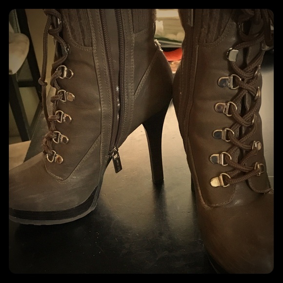 Jennifer Lopez ankle high heel boots