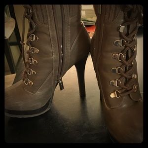 Jennifer Lopez ankle high heel boots