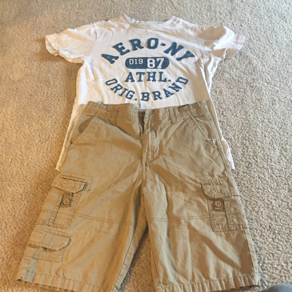 Short and tee outfit.