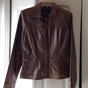 Alfani Copper Leather Coat