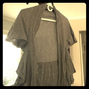 Light grey open sweater like top