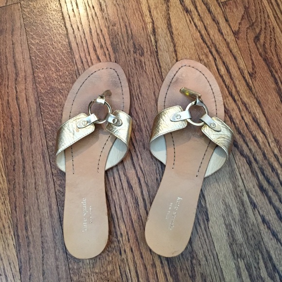 Gold Kate spade sandals