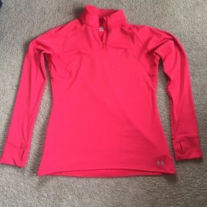 Under armour coral zip up