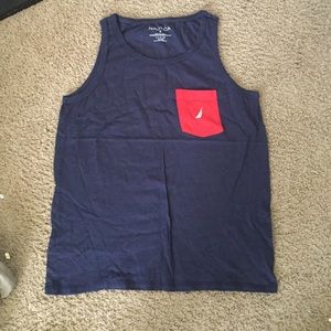 Nautical tank top shirt front packet small