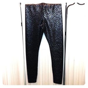 Black and silver leggings