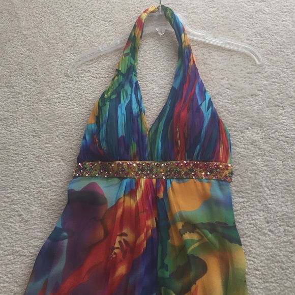 Beautiful Cache Multicolored Cocktail Dress