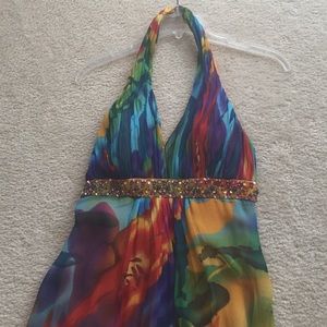 Beautiful Cache Multicolored Cocktail Dress